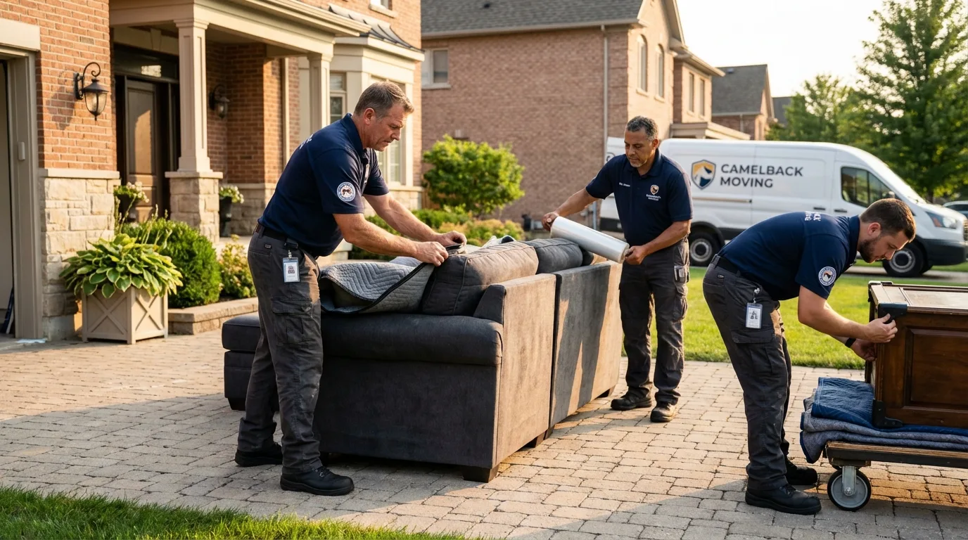 Large estate moving crew wrapping furniture in Port Jervis, NY